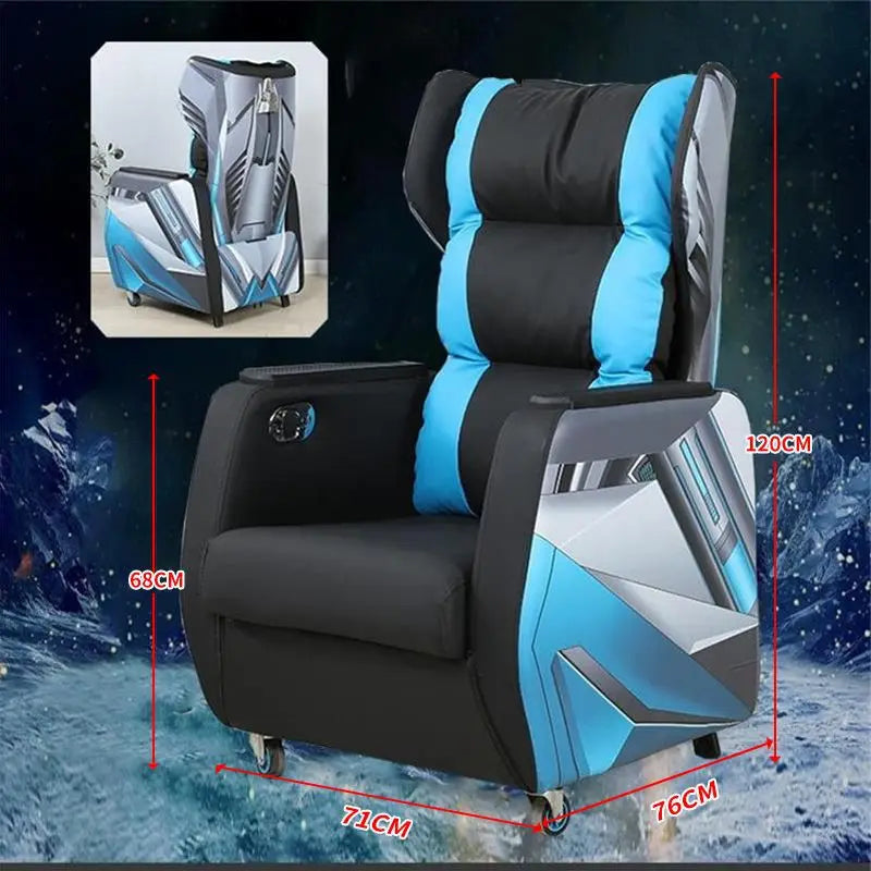 Modern Adjustable Leather Recliner Gaming Sofa - Image 0