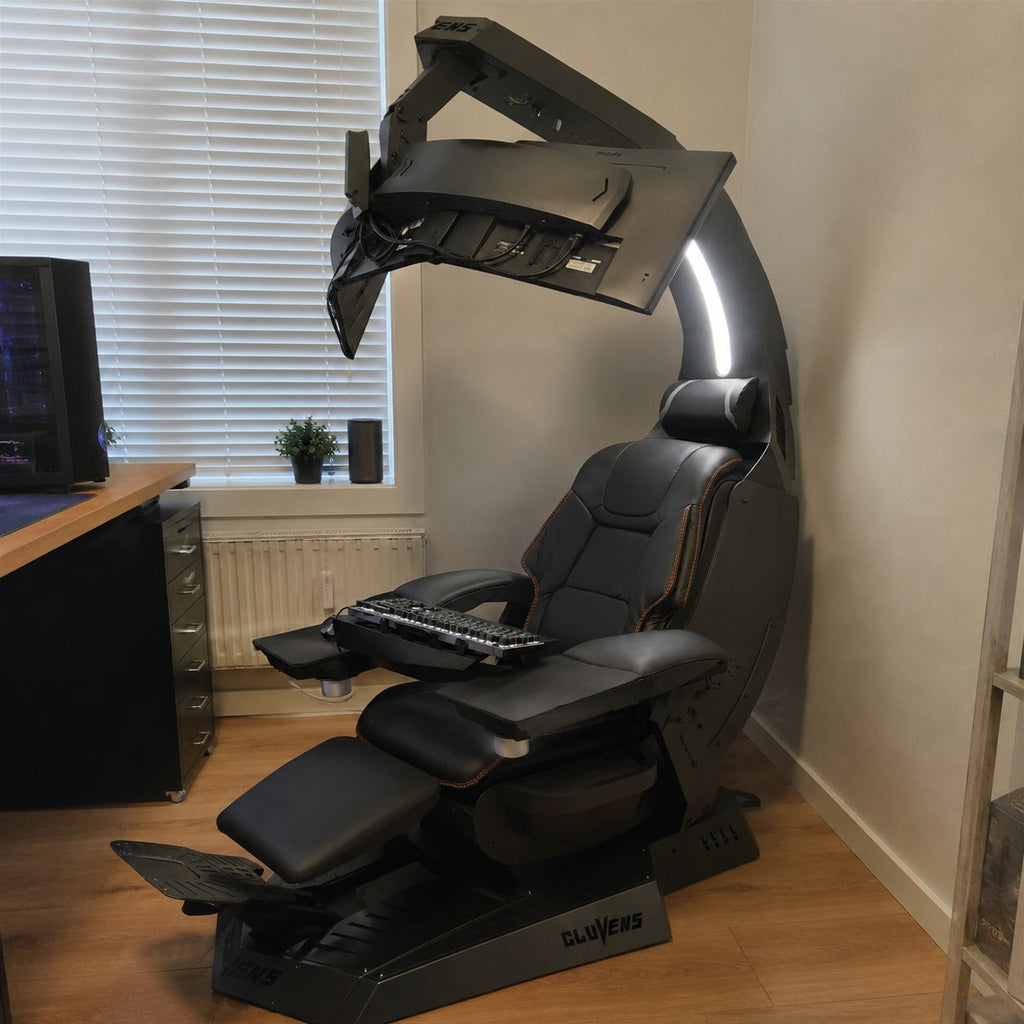 Supernova Zero-Gravity Futuristic Cockpit Gaming Workstation